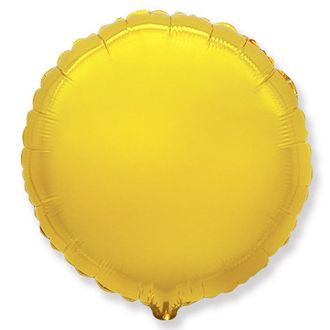 Воздушный шар фольгированный "Круг" золото 81 см.