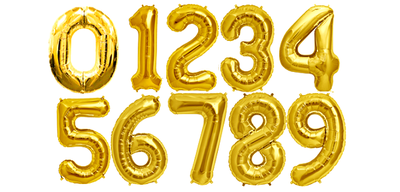 Фольгированная гелиевая цифра 102 см на грузике