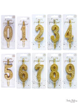 Свеча тортовая цифра "Золото"