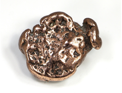 Медь полированная с одной стороны, коллекционный образец, США (38*30*18 мм, вес: 51 г) №23899