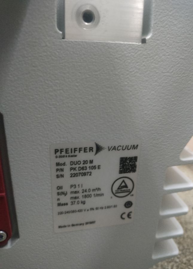Работы по ремонту вакуумных насосов PFEIFFER DUO 20M