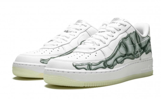 Nike Air Force 1 Skeleton Qs Low white белые