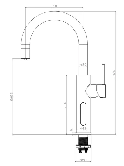 Система мгновенного кипячения воды с газацией и охлаждением 5в1 AQUAHOT ASPEN BN (нержавеющая сталь)
