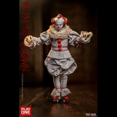 ПРЕДЗАКАЗ - Пеннивайз (Билл Скарсгард, "Оно")  - Коллекционная фигурка 1/12 SCALE Red Hair Clown (POT-0005) - Play One twelve ?ЦЕНА: 12400 РУБ.?