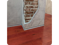 Плинтус алюминиевый ПЛ-40 3000х40х10 мм. Серебро матовое в интерьере 5