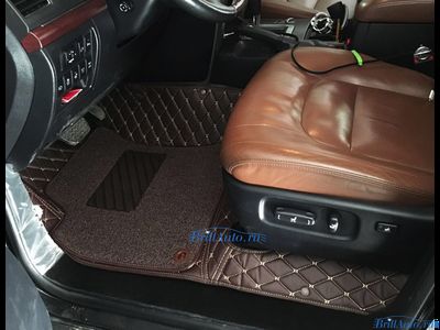 3D коврики в салон Toyota Land Cruiser 200 из экокожи