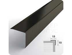 Уголок декоративный из нержавеющей стали Лука ПУ 15-1НСЗ(304).2700.010 Зеркало графит