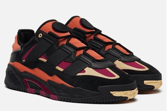 Adidas Niteball (Черные с красным) Арт2 сбоку