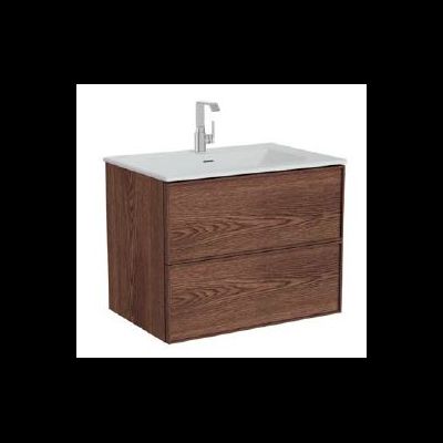 Шкаф Vitra Metropole Edge c 2 ящиками,  подсветкой в верхнем ящике, 80 см с, цвет ореховое дерево, 67155