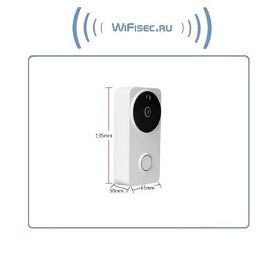 Автономная WiFi вызывная панель - видеодомофон с DVR и выносным блоком звонка. HD (чёрная)
