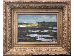 Туржанский Л.В. Пейзаж 1905 г. Картон, масло 21Х29 (1230)