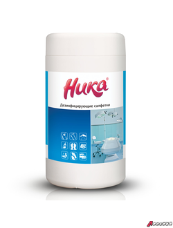 Дезинфицирующие салфетки влажные 60 шт. НИКА, для обработки рук и поверхностей. 604478