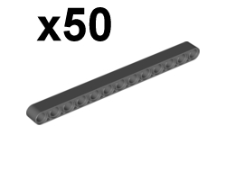 Technic, Liftarm Thick 1 x 13, Dark Bluish Gray (41239 / 4261932 / 4522937)