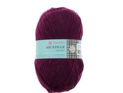 Пряжа Бисерная Пехорка Состав: 100% акрил высокообъёмный. Вес и длина нити:100 г/450 м. цвет Бордо