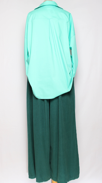 РУБАШКА "КЛАССИКА без Кармана" бирюзовая р.50-60