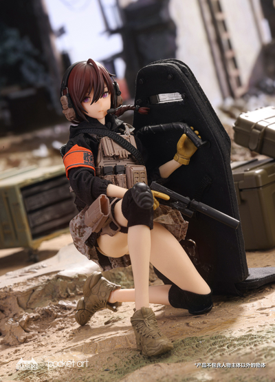 Девочка-штурмовик Узуки Рэй - Коллекционная фигурка 1/12 scale Pocket Art Heavy shield hand Uzukirei (PA004) - HASUKI