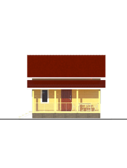 Д-11 ДАЧНЫЙ ДОМ ИЗ БРУСА: ГАБАРИТНЫЕ РАЗМЕРЫ: (6,5Х6М), ОБЩАЯ ПЛОЩАДЬ: 54,5М²