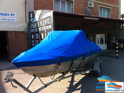 Тент для катера SILVER FOX 485 (с леером на носу)