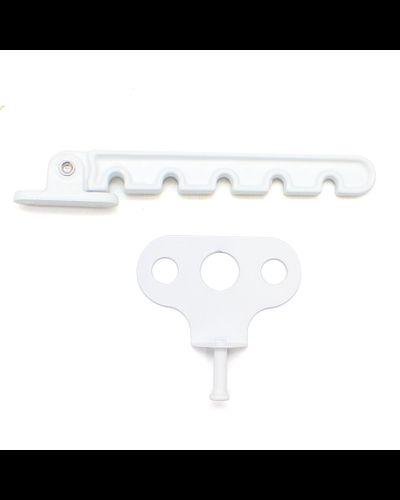 030-Ограничитель открывания металлический 5-ти позиц.белый Артикул: 00000363