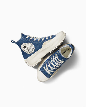 Кеды Converse Run Star Hike Platform Denim Patchwork