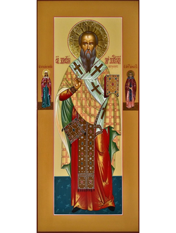 Александр Александрийский, Святитель, епископ. Рукописная мерная икона.