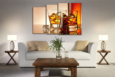 Модульная картина "Элитный алкоголь"
