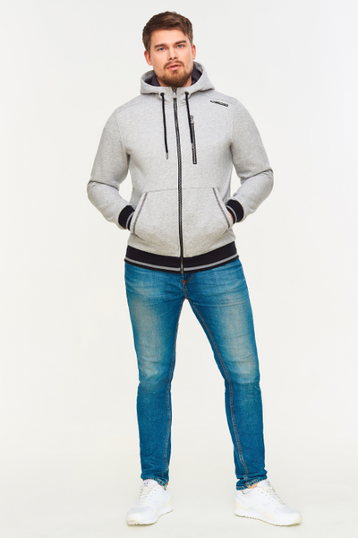 Спортивная толстовка мужская 52TM-1273 светло-серый