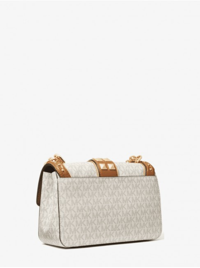 Сумка Michael Kors Soho белая с коричневым