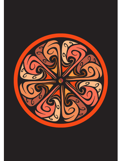 Постер «Апельсин розовый» из коллекции «Половинки».