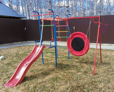 Уличный детский спортивный комплекс PLASTEP МИКРО 33 с горкой купить в Воронеже