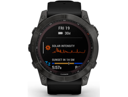 Умные часы Garmin Fenix 7X Sapphire Solar Wi-Fi, серый/черный