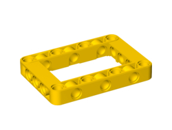 Technic, Liftarm, Modified Frame Thick 5 x 7 Open Center, Yellow (64179 / 6352947)