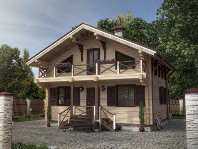Дом из клееного бруса КБ-07, 137 м2