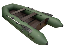 Моторная лодка БАРС 3200 слань-книжка киль зеленый