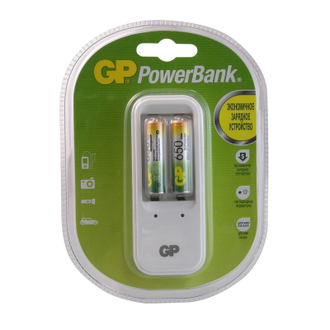 Зарядное устройство GP PB410GS65 2 слота в комплекте 2 аккумулятора 650mAh