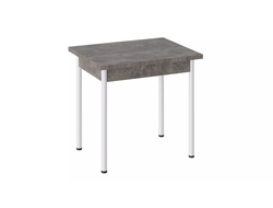 Стол Родос Тип 2 с опорой d40 Белый муар/Ателье темный