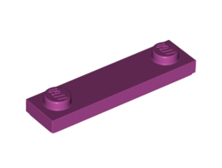 Plate, Modified 1 x 4 with 2 Studs with Groove, Magenta (41740 / 6249090)
