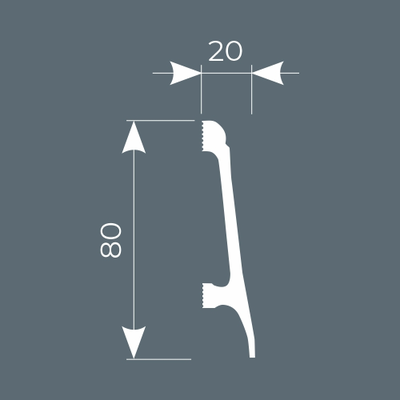 Cosca напольный плинтус, экополимер PX018
