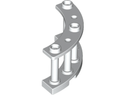 Fence 4 x 4 x 2 Quarter Round Spindled with 3 Studs, White (21229 / 6146188)
