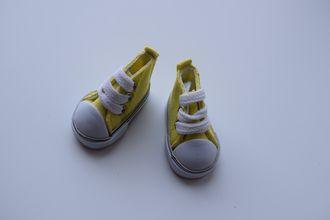 Кеды желтые на шнурках