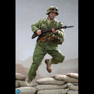 ТРЕСНУЛ УГОЛОК - Солдат немецкого африканского корпуса - КОЛЛЕКЦИОННАЯ ФИГУРКА 1/6  WW2 German Africa Corps WH Infantry – Burk (D80152) - DID