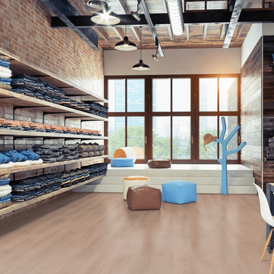 Биополы Wineo PURLINE 1000 wood XL Дуб Спокойный Шелл PL306R в интерьере магазина