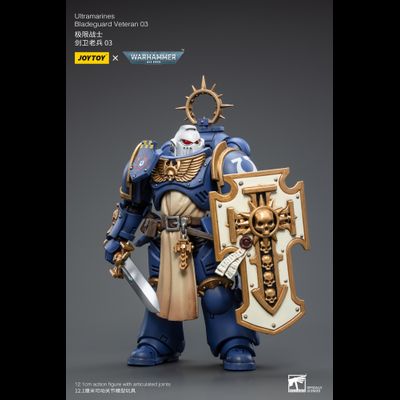 Примарис ветеран Ультрамаринов (Warhammer 40k) - КОЛЛЕКЦИОННАЯ ФИГУРКА 1/18 Ultramarines Bladeguard Veteran 03 (JT2344) - JOYTOY