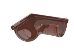 GIZA УГОЛ ЖЕЛОБА НАРУЖНЫЙ 90° 120 ММ, ЦВЕТ КОРИЧНЕВЫЙ