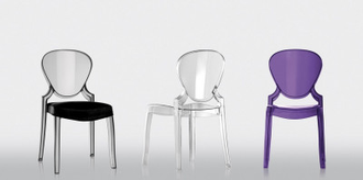 Комплект прозрачных стульев Queen Set 4