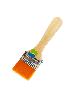 Кисть нейлон синтетика плоская короткая ручка N7