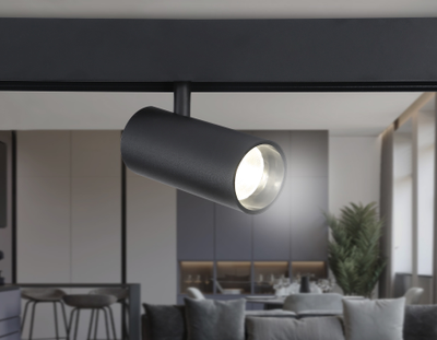 Светильник светодиодный трековый для шинопровода Magnetic GL 3833 BK черный IP20 15W 4200K 48V 24° D57*128