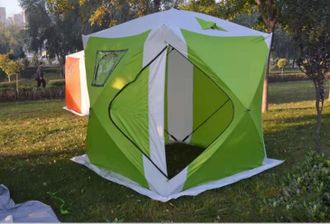 Зимняя палатка Traveltop (куб) 180*180*h195 см (цвет ЗЕЛЕНЫЙ) арт. 1618