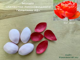 Молды набор  «Лепестки пионовидного тюльпана #2» (ELF_decor)