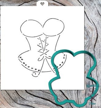 Трафарет+форма «Корсет. Нижнее белье 3»